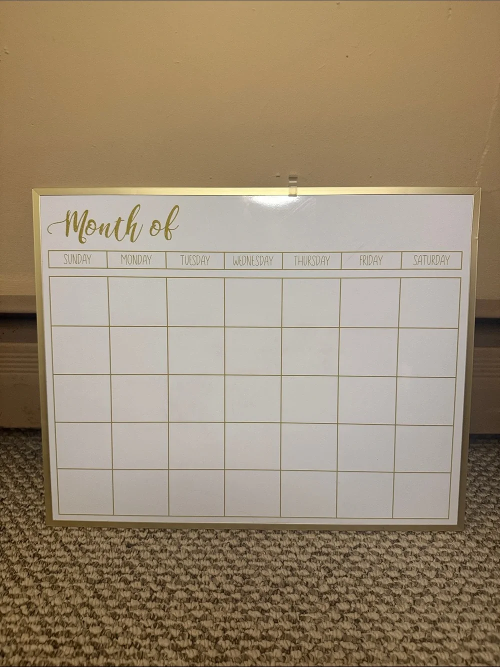 Hobby Lobby White & Gold Monthly Wall Calendar